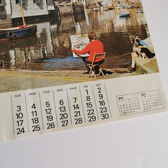 1979 British Heritage Calendar - Cozy Cottage Landscape England Britain Vintage - Picture 11 of 13